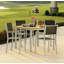 Travira Square 4 - Person 40" Long Powder Coated Aluminum Patio Dining Set-966343656-1067537546-1067537612