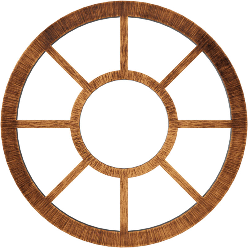 18"OD x 6 1/2"ID x 1/2"P Grace Architectural Grade PVC Pierced Ceiling Medallion, Antiqued Copper, 18" H x 18" W x 0.5" D