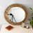31.3" Gold Textured Round Wall Mirror