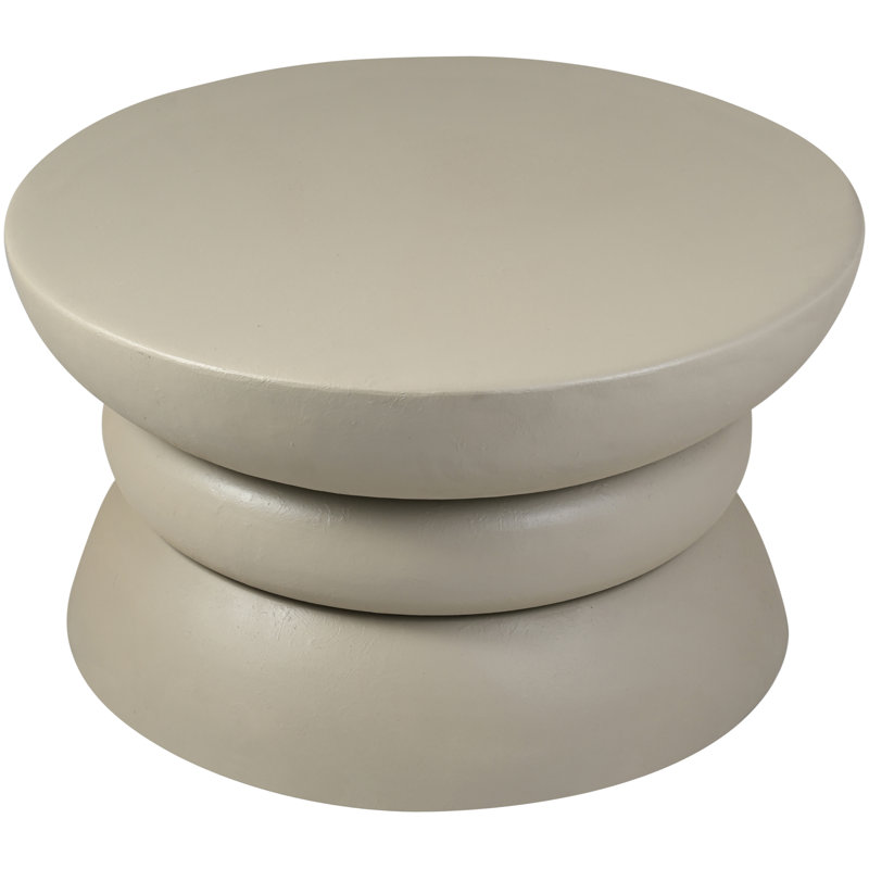 Table basse en aluminium Collins, Taupe