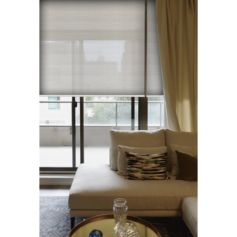 Rideau roulant transparent gris, Grey, L 63 po x L 72 po
