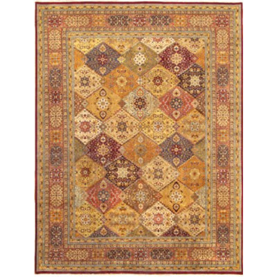 Baku Hand Knotted Wool Oriental Area Rug in Orange/Beige/Brown