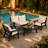 Outdoor Hdpe Patio Furniture Sofa, 4 - Person Seating Group With Cushions,outdoor Conversation Couch Set With Coffee Table For Patio-70157067