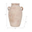 Sagebrook Home 19" Weathered Terracotta Vase, Ivory/Natural-730266789
