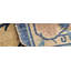 Tapis chameau en laine bleu marine antique