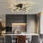 Modern Semi Flush Mount Ceiling Light Fixture With Cubic Glass Lampshade, Dimmable Chandelier For Farmhouse Dining Room Bedroom Bathroom Entryway Hallway Stairway-2081616118