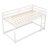 Twin Over Twin Floor Bunk Bed With Ladder , White