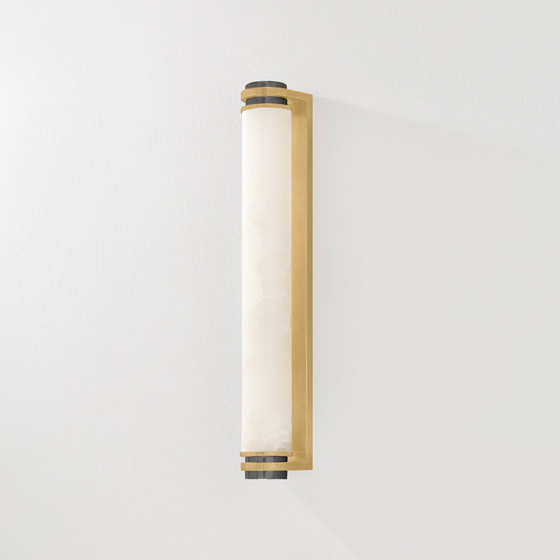 Sorrento 3" Alabaster Wall Sconce, 7" H x 7" W x 26" D