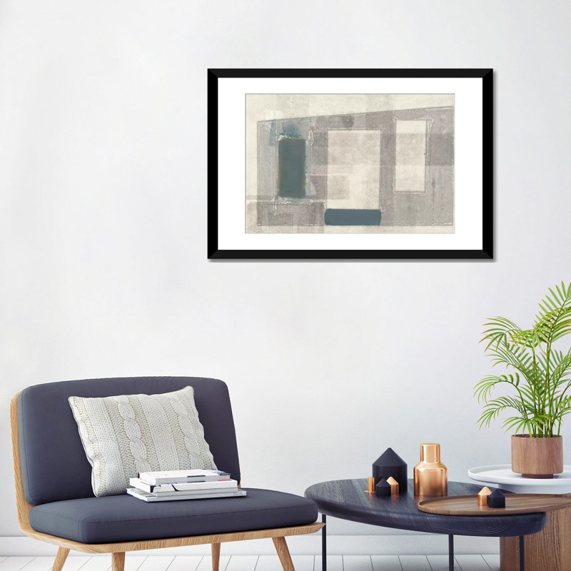 «Piazza», reproduction sur toile, Papier d'art encadré noir, H 24 po x l 32 po x P 1 po