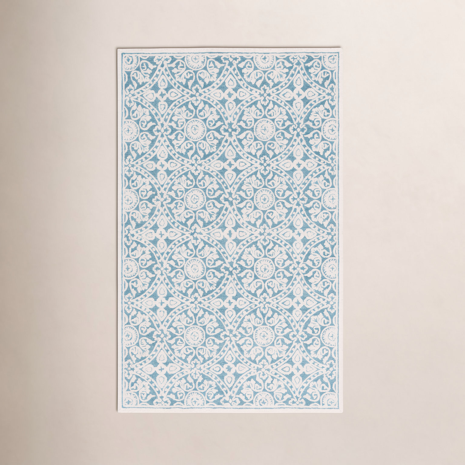Hand-Tufted Wool Geometric Rug, Rectangle 6' x 9'