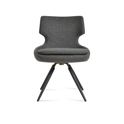 Patara Carrot Swivel Side Chair in Wool