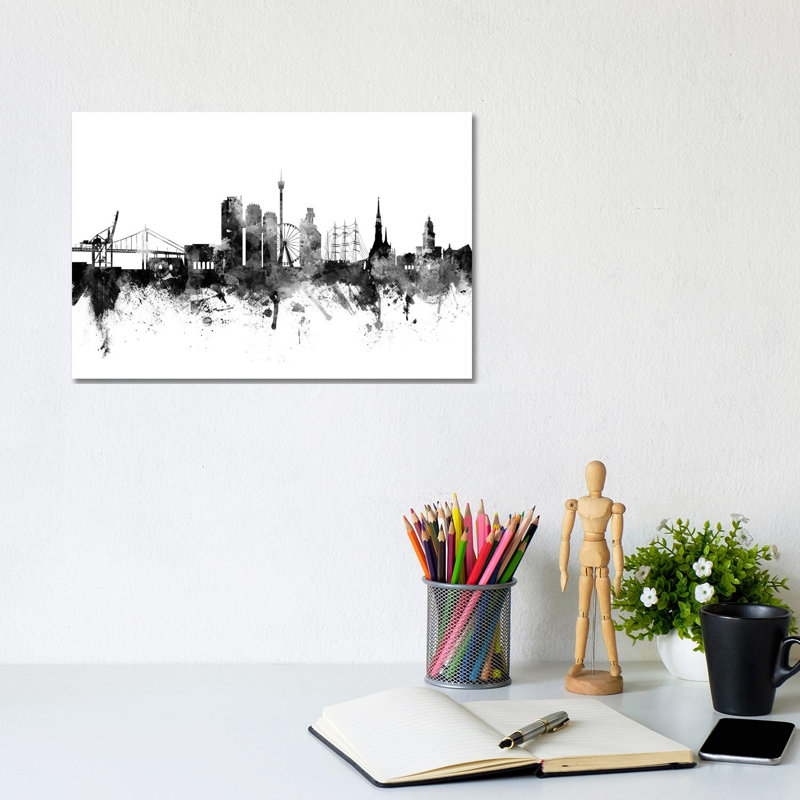 Gothenburg, Sweden In Black & White by Michael Tompsett - Wrapped Canvas Gallery-Wrapped Canvas Giclée