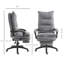 Fauteuil inclinable en tissu de style lin à hauteur réglable avec repose-pieds rétractable et double rembourrage 360 °