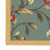 Ottohome Non-Slip Floral Leaves Area Rug For Living Room, Hallway, Entryway Rug, Seafoam Green