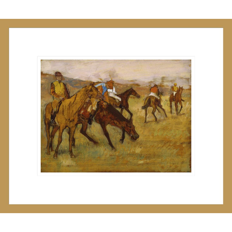 «Avant la course» par Edgar Degas, impression giclée sur cadre, H 13,75 po x l 16,42 po