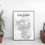 Calgary City Map - Single Picture Frame Print-339018506