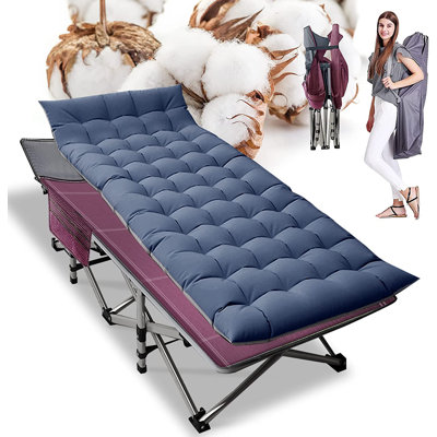 Folding Cot Oxford Strong Heavy Duty Camping Fold Bed Outdoor Portable Military Sleeping Hiking