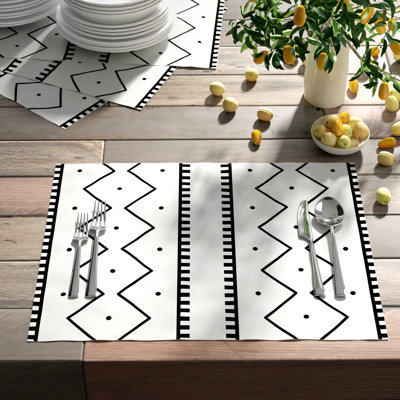 Avalon Polyester Geometric Rectangle Placemat