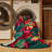 Machine Washable Botanical Red Area Rug-128143495