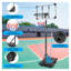 Système portatif de but de basketball en fer avec panneau en polycarbonate et roues