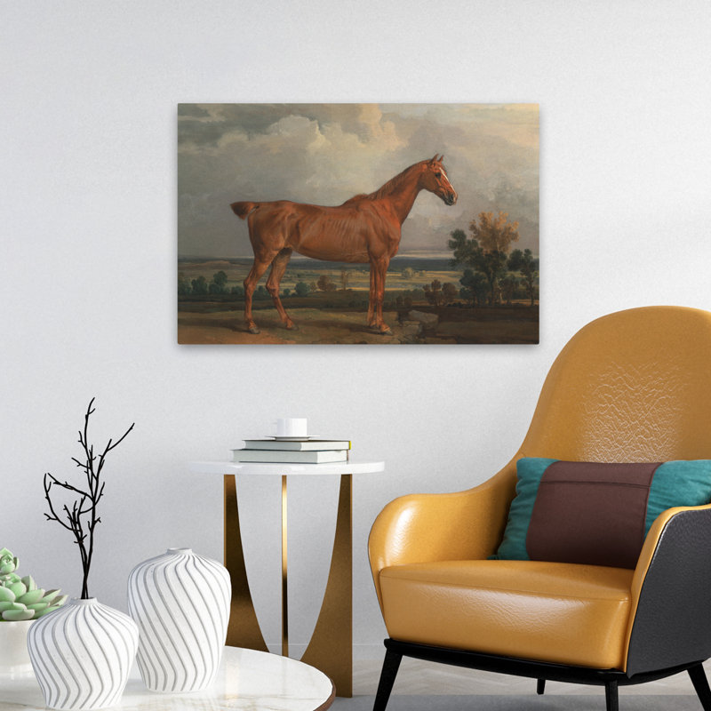 Chasseur contemporain dans un paysage, H 24 po x l 16 po