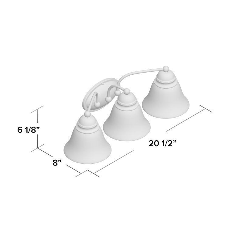 Charmaine 3 - Light Dimmable Vanity Light, 100 Watt, Old Bronze