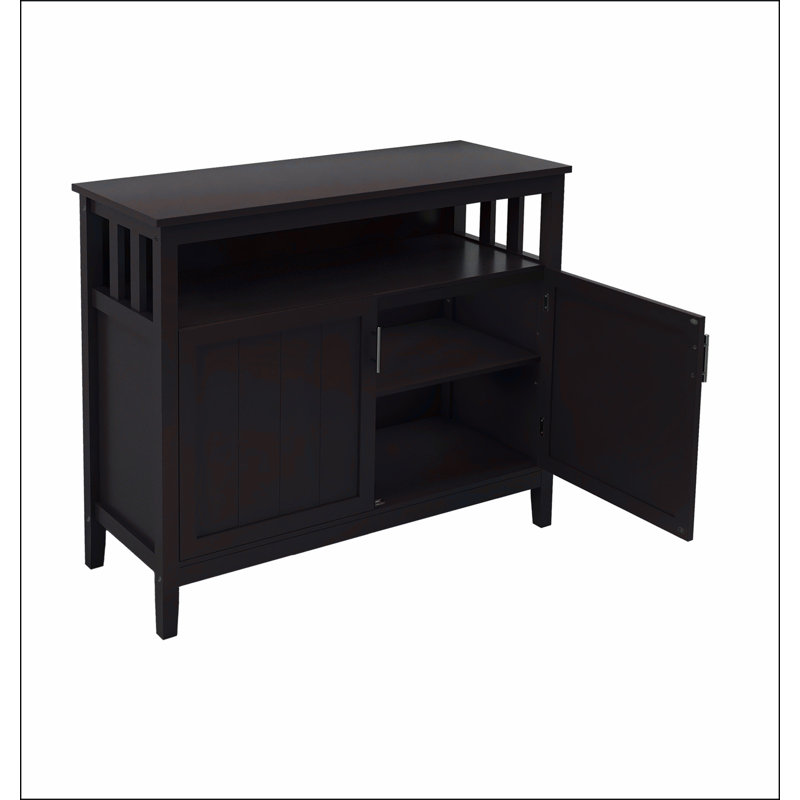 Buffet de cuisine avec buffet et armoire de service de couleur brune