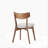 Mid-Century Walnut Finished Frame Upholstered Dining Chairs (Set of 2)-15491216-23179788