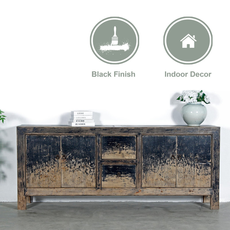 87'' W Buffet, Black