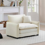 Comfortable Single Deep Seat Sofa With One Pillow, Suitable For Living Room And Bedroom, Club Multiple Occasions,Corduroy