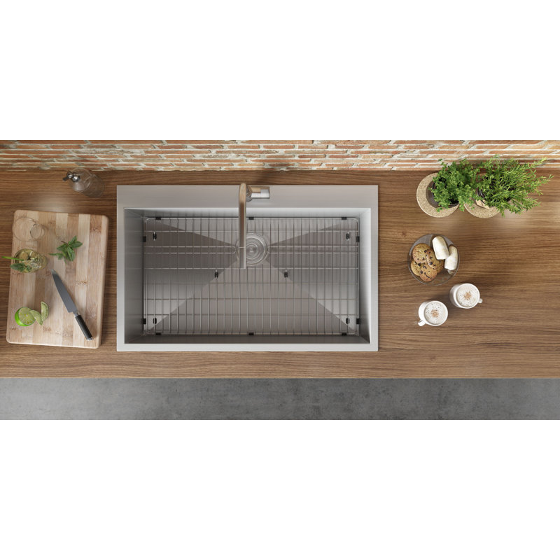 Tirana 33" L x 22" W Drop-in Kitchen Sink