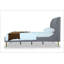 Lit simple en velours Heather