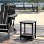 Table d'appoint de patio en PEHD Adirondack pour l'extérieur - table de bout en bois d'œuvre en polyéthylène résistant aux intempéries pour la terrasse, le jardin ou la piscine-1121698791