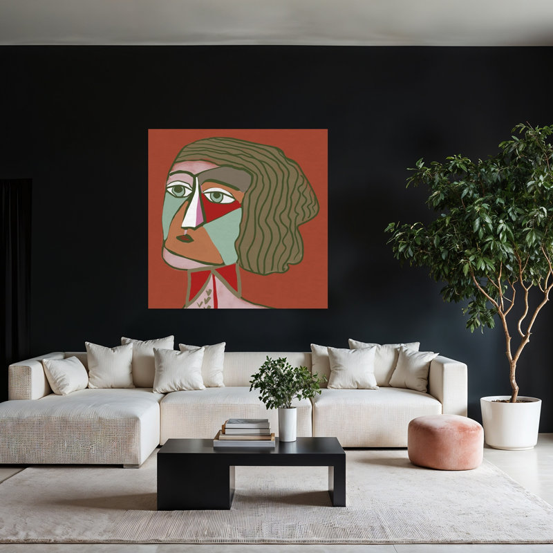 Art contemporain contemporain rétro, H 48 po x l 48 po