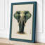 Elephant Portrait Japandi - Wrapped Canvas-502760032-502760043