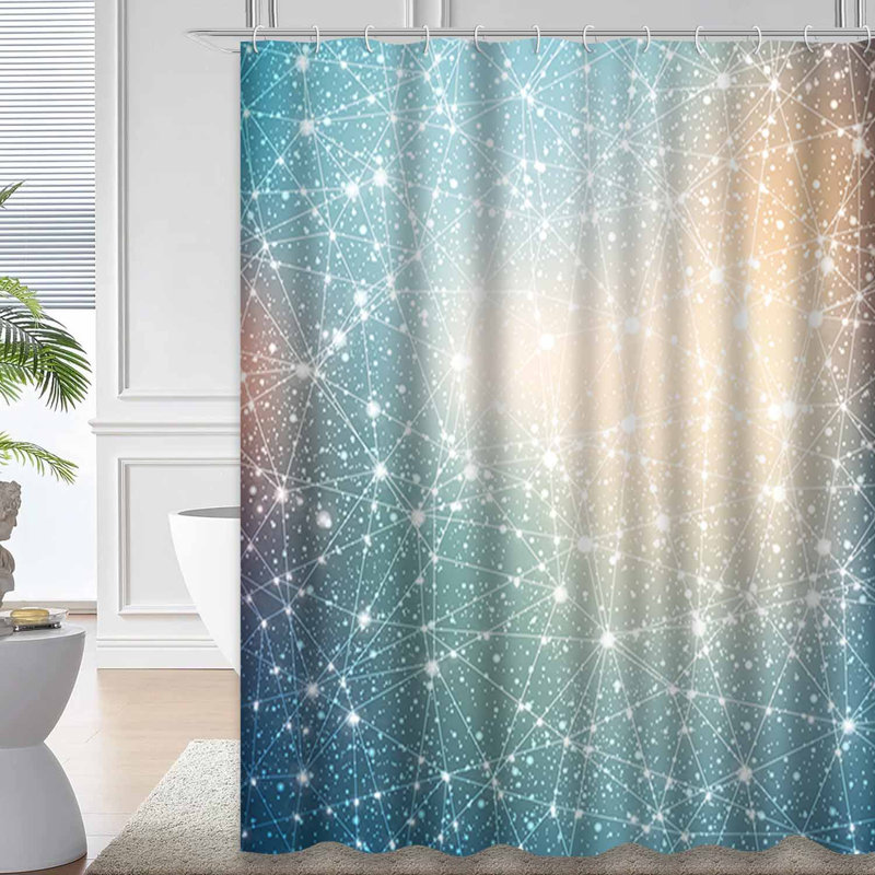 Rideau de douche Constellation Stars, L 72 po x l 78 po