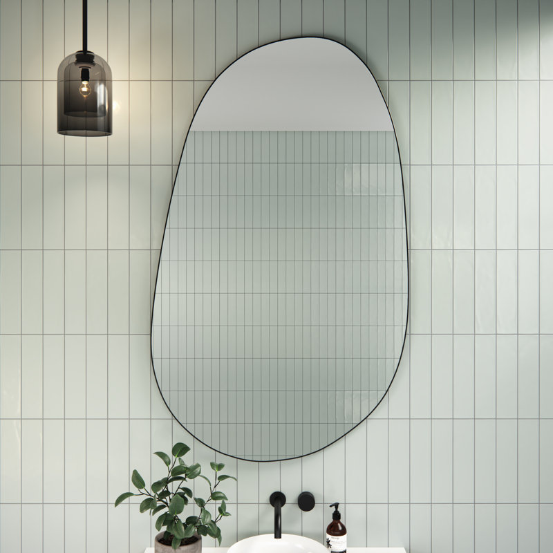 Miroir Starla, 36 po x 59 po, Noir, Asymétrique
