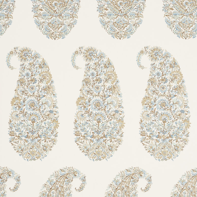 Shirala Paisley Wallpaper, Aqua