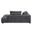 Canapé modulaire en chenille avec coussins décoratifs et 2 repose-pieds