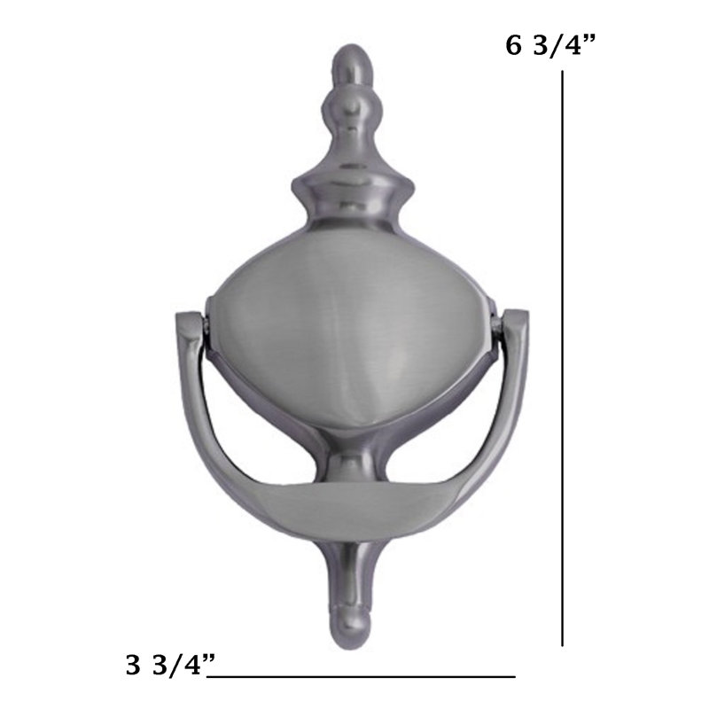 Brass Door Knocker, Satin Nickel