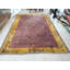Tapis ivoire antique surdimensionné en laine Art Déco