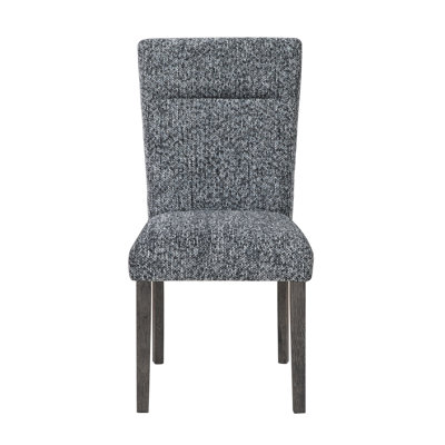 2Pk Side Chair For Dining Room In Grey, Contemporary Design, 100% , Solid Pattern, Extended Back, Foam Filled, Square Chair, Modern Look, Rubberwood Parts, 18.43 Depth, 22.98 Width, 40.11 Height Grey