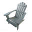 Chaise Adirondack d'extérieur ou d'intérieur en bois, pliable, gris
