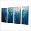 «Drip Paint of Blue Cubic Matrix II» - art mural peinture au goutte à goutte - ensemble d'art mural moderne-108353942-108353941