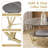 Rena Modern 2-Tier Round Coffee Table - Faux Marble with Storage Shelf and Metal Frame-1836826285