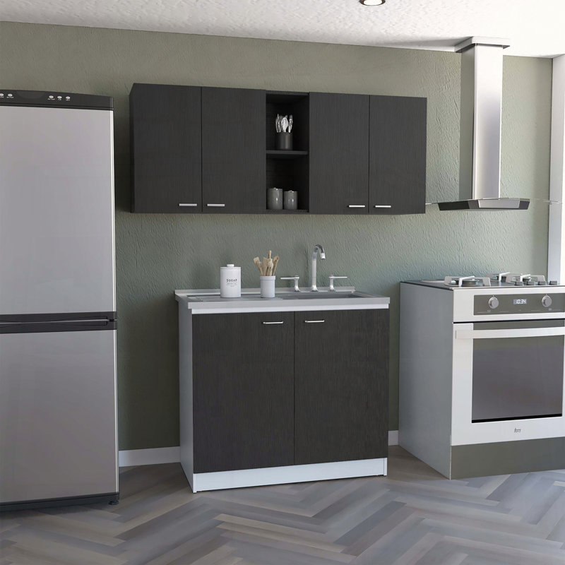 2 Piece Kitchen Set with Sink Cabinet