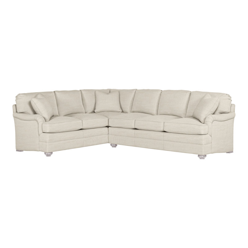 American Bungalow 2-Piece East Lake L- Sectional, Tommy Flax, Dove Gray