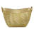 Arwand Gold Metal Woven Inspired Storage Basket with Handles 17" x 13" x 11"
