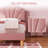 Velvet Upholstered Platform Bed Frame With Height Adjustable Headboard-1535473849