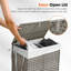 Panier à linge en rotin avec doublure amovible Comeau-2029073095-2029073088